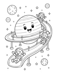 Saturn Ring Slide coloring page