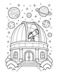 Planetarium Dome coloring page