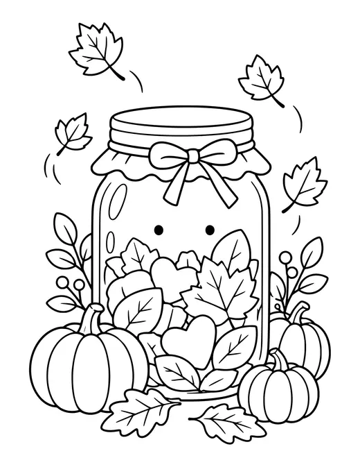 Gratitude Jar coloring page