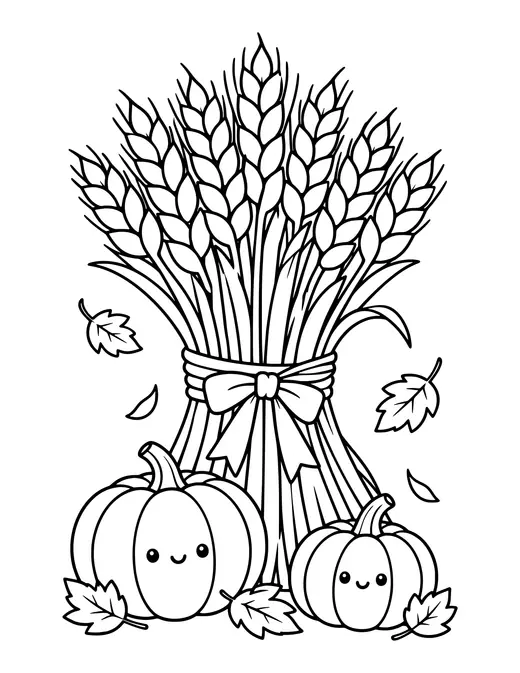 Wheat Bundle coloring page