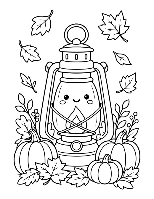 Autumn Lantern coloring page