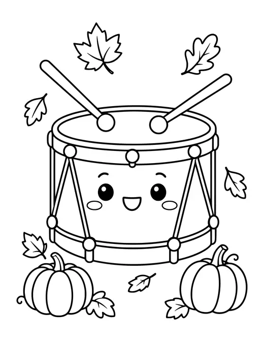 Marching Band Drum coloring page