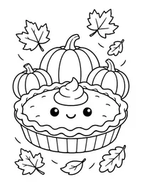 Pumpkin Pie coloring page