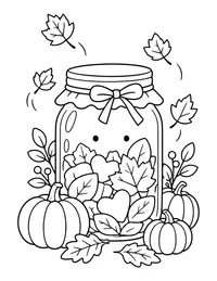Gratitude Jar coloring page