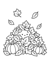 Pile of Leaves coloring page