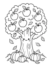 Apple Tree coloring page