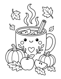 Hot Apple Cider Mug coloring page
