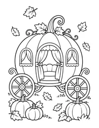 Pumpkin Carriage coloring page