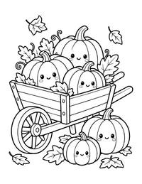 Pumpkin Wheelbarrow coloring page