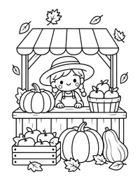 Farmers Market Stand coloring page
