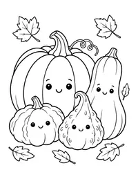 Gourds and Squash coloring page