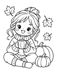 Cozy Sweater Weather coloring page