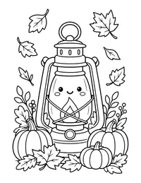 Autumn Lantern coloring page