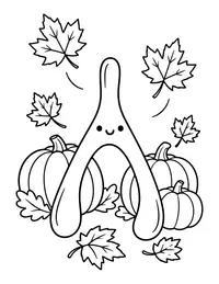 Wishbone coloring page