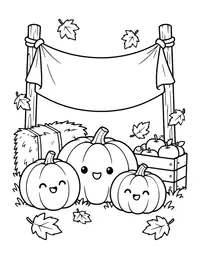 Give Thanks Banner Scene coloring page