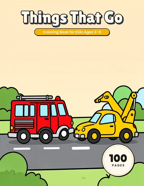 Things That Go coloring book cover
