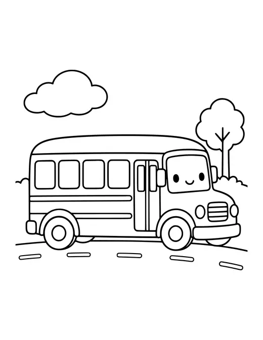 School Bus coloring page