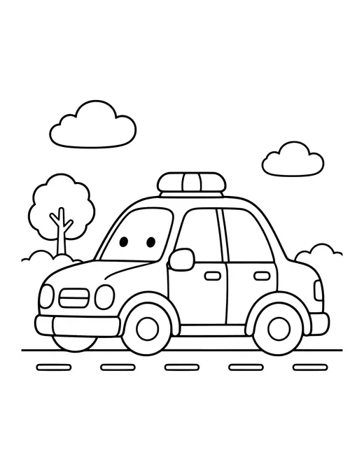 Police Car coloring page