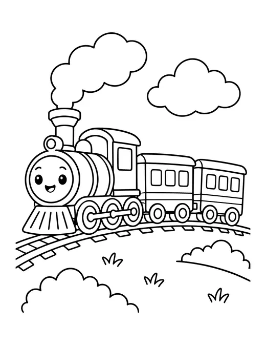 Steam Train coloring page