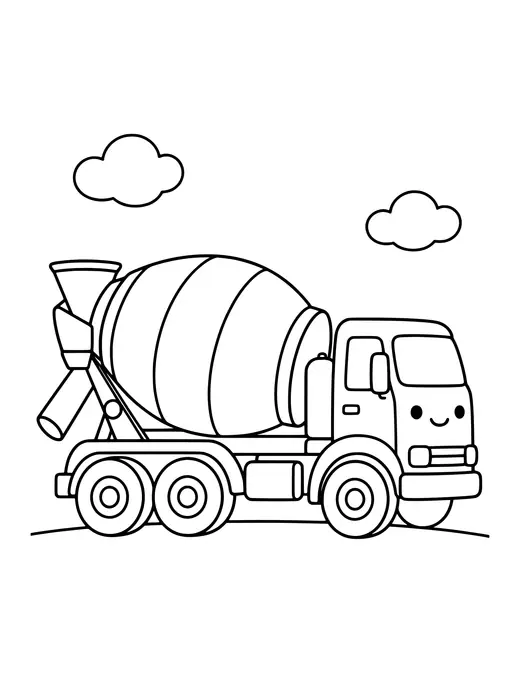 Cement Mixer coloring page