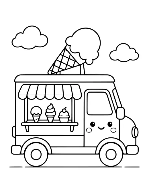 Ice Cream Truck coloring page