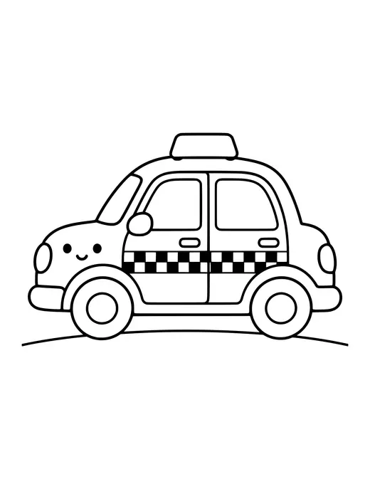 Taxi Cab coloring page