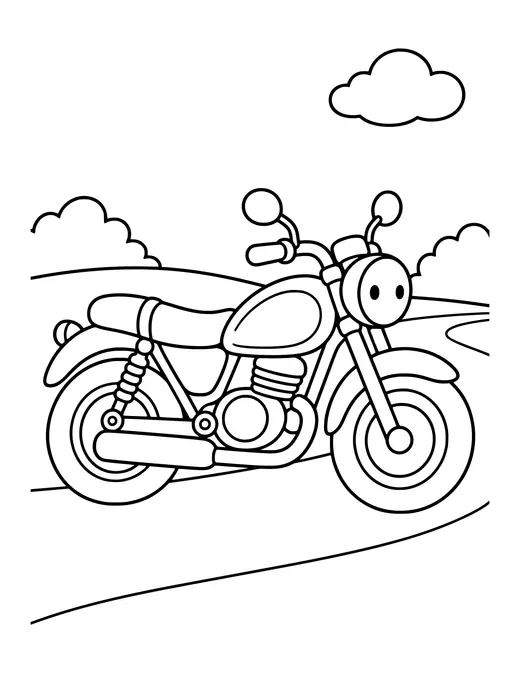 Motorcycle coloring page