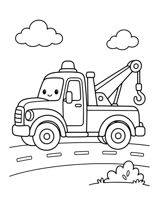 Tow Truck coloring page