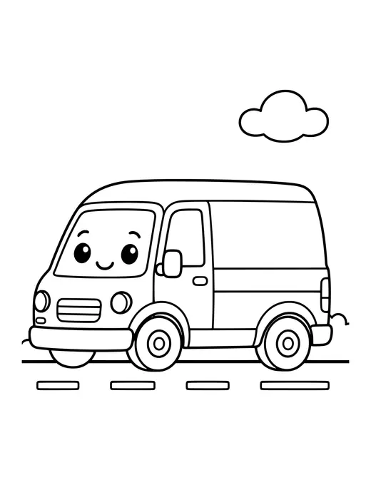 Delivery Van coloring page