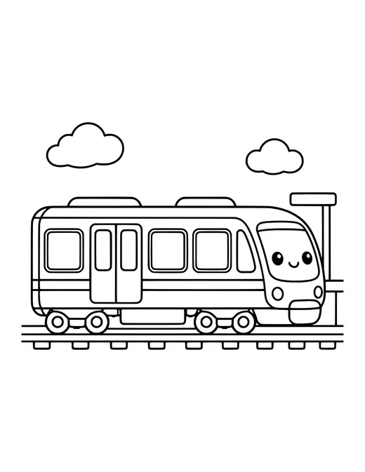 Subway Train coloring page
