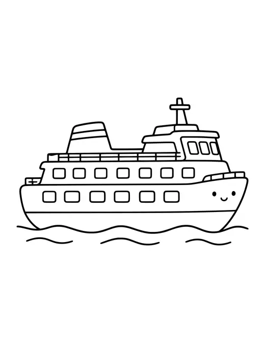 Ferry coloring page