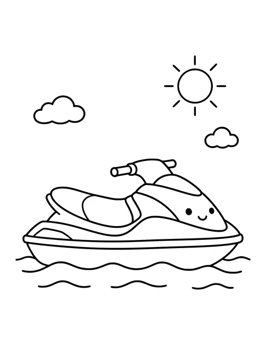 Jet Ski coloring page