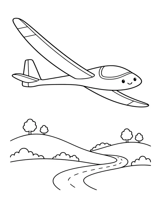 Glider coloring page