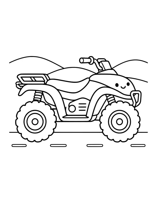 Quad Bike coloring page