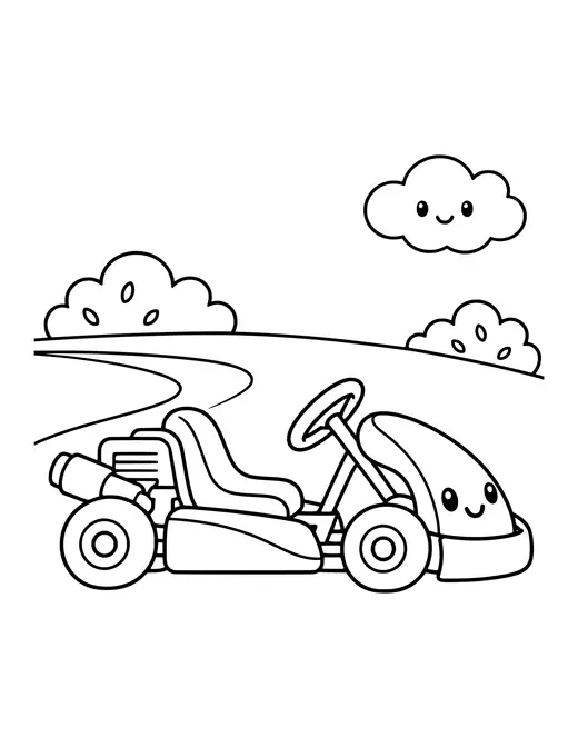Go Kart coloring page