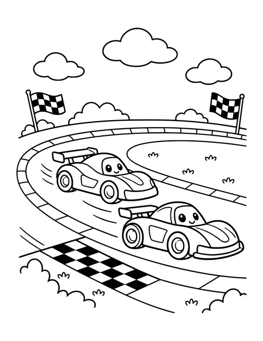 Race Track coloring page