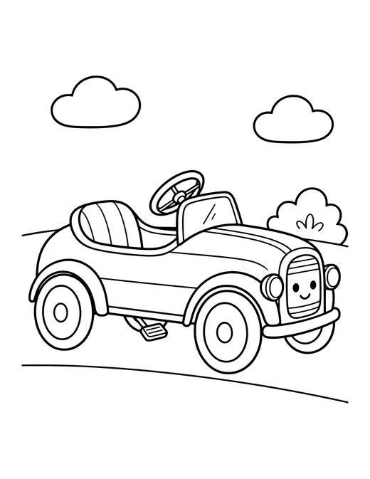Pedal Car coloring page