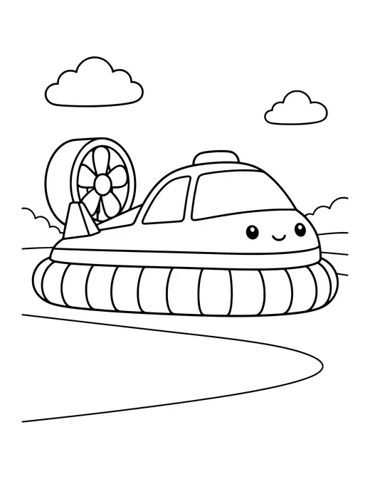 Hovercraft coloring page