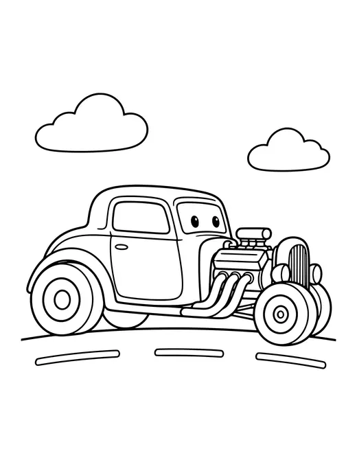 Hot Rod coloring page