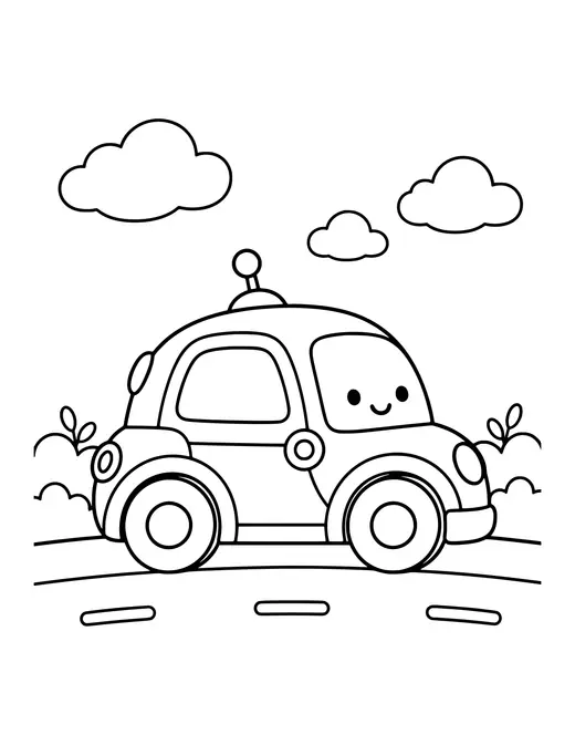 Robot Car coloring page