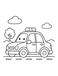 Police Car coloring page