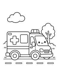 Ambulance coloring page