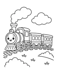 Steam Train coloring page