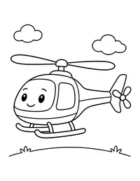 Helicopter coloring page