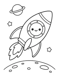 Rocket Ship coloring page