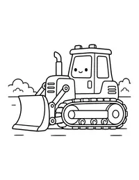 Bulldozer coloring page