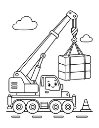 Crane Lifting Blocks coloring page