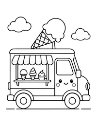 Ice Cream Truck coloring page