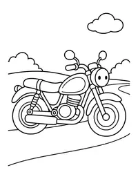 Motorcycle coloring page