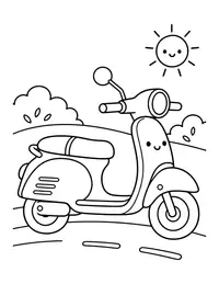 Scooter coloring page